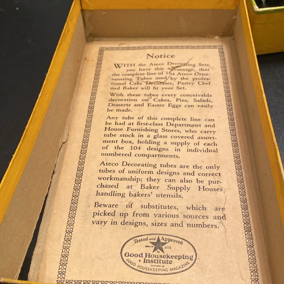 VTG Ateco cake pastries pie cake decorating Good Housekeeping w/6 tips - Picture 12 of 13